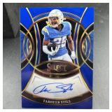 2025 Select Tarheeb Still Autograph Blue Football.