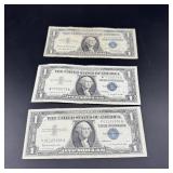 (3) $1 Silver Certificate Note Lot