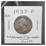 1937 Washington Silver Quarter