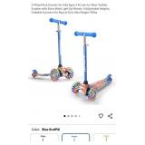 3-wheel Kick Scooter - Blue Graffiti - Nib