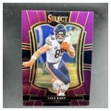 Cole Kmet Purple Maroon 2025 Select Football Card