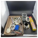 Flat of Tanning Supplies & Household Items