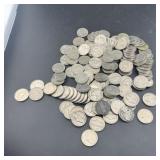 Bag of 124 Jefferson Nickels