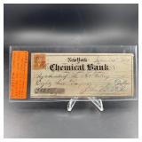1871 New York Bank Check with Revenue Stamp