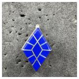 Sterling Silver Blue Lapis Pendant - 1.6 Grams App