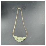 Napier Leaf Design Gold Tone Necklace