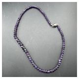 Sterling Silver Purple Amethyst Necklace