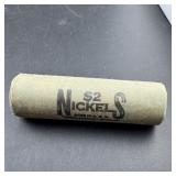 Vintage Buffalo Nickel Roll With Shield Nickel End