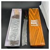 Large Machete with Leather Sheath