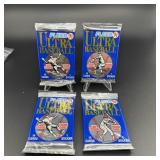 (4) Sealed Packs 1991 Ultra Flair Baseball Cards