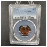 1958 Wheat Cent PCGS PR66RD