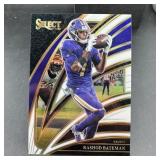 2025 Select Rashod Bateman White Football Card #9.