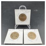 (3) Presidential Dollar Coin Lot
