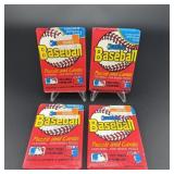 (4) Sealed Packs 1989 Donruss Baseball Cards
