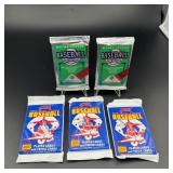 (3) Five-Pack Sealed Miscellaneous Baseball Cards