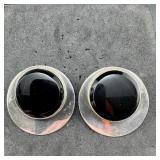 Sterling Silver Black Onyx Earrings - 28 Grams App