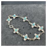 Vintage Sterling Silver Turquoise Bracelet - 5 Gra