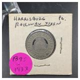 Harrisburg, Pennsylvania Railway Token