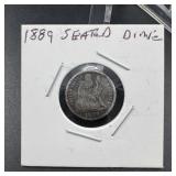 1889 Seated Liberty Silver Dime