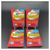(4) Sealed Packs 1989 Donruss Baseball Cards
