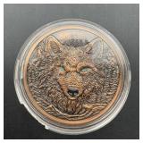 5 oz Fine Copper Round Wo Brown