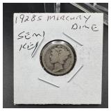 1928-s Mercury Silver Dime Semi-key Date