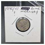 1942/41 Mercury Silver Dime