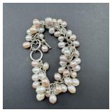 Silpada Sterling Silver Pearl Toggle Bracelet