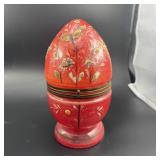 Large Glass Egg with Shot Glasses