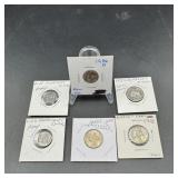 (6) Dime & Nickel Coin Lot