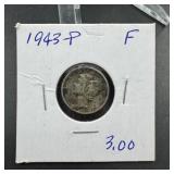 1943 Mercury Silver Dime