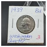 1939 Washington Silver Quarter
