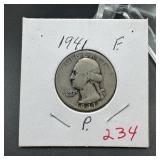 1941 Washington Silver Quarter