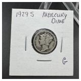 1929-S Mercury Silver Dime