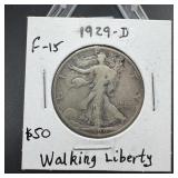 1929D walking liberty half