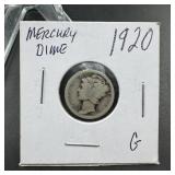 1920 Mercury Silver Dime