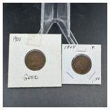 1901 & 1904 Indian Head Cents