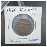 1866 Two-Cent Coin