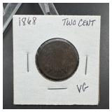1868 Two-Cent Coin