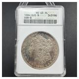 Soapbox 1884-o/o Vam-8 Morgan Silver Dollar