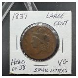 1837 Large Cent