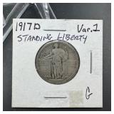 1917-D Standing Liberty Silver Quarter