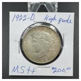 1922-d Peace Silver Dollar