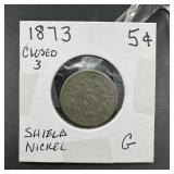 1873 Shield Nickel