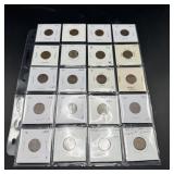 20 coin lot Wheat cent page includes hi grade and