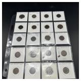 20 coin Indian head cent page 1862- 1907