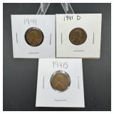 (3) Lincoln Wheat Cents  See Photos for Dates
