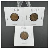 (3) Lincoln Wheat Cents  See Photos for Dates