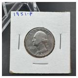 1951 Washington Silver Quarter