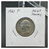 1961 Washington Silver Quarter